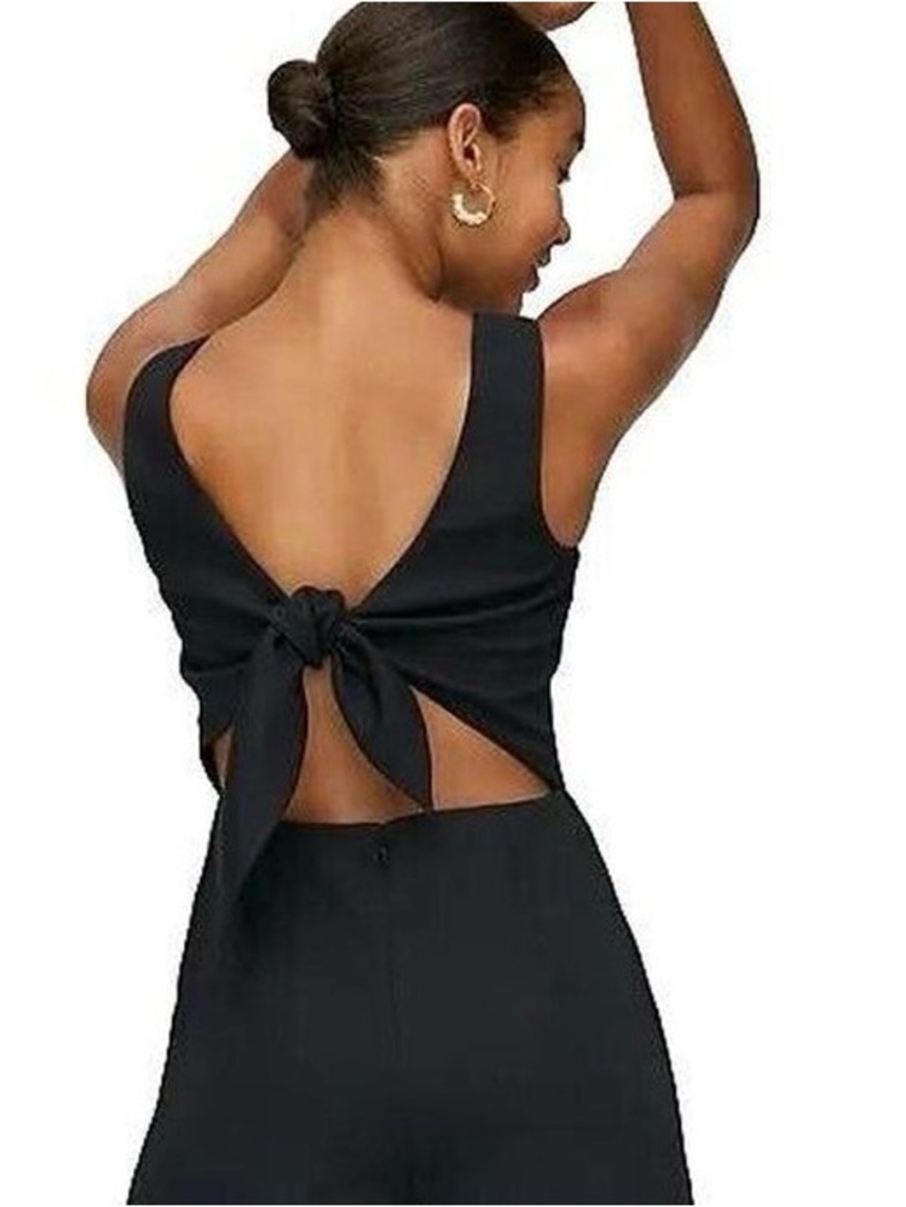 Aritzia Black Sleeveless Tie-Back Jumpsuit